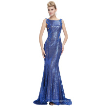 Starzz Sleeveless Blue Backless Ball Gown Sequins Formal Evening Dress ST000072-3